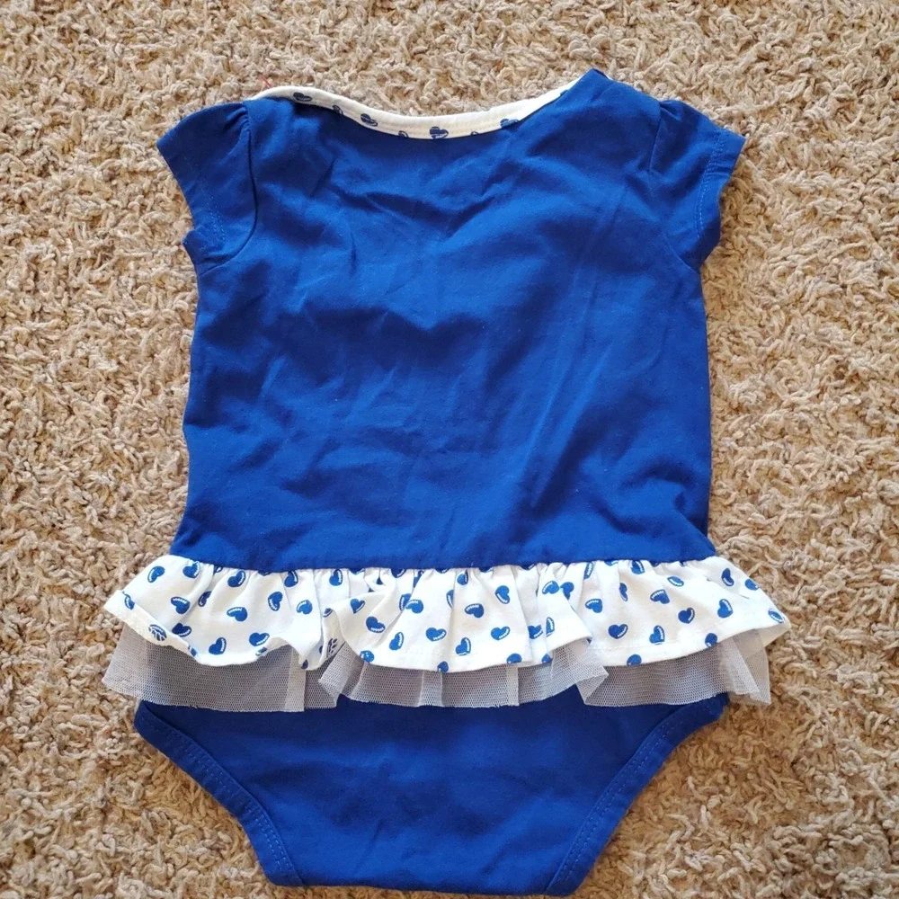 Blue UK Wildcats Baby bodysuit Tutu, girls size 6 To‎ 9 Months Ncaa One Piece